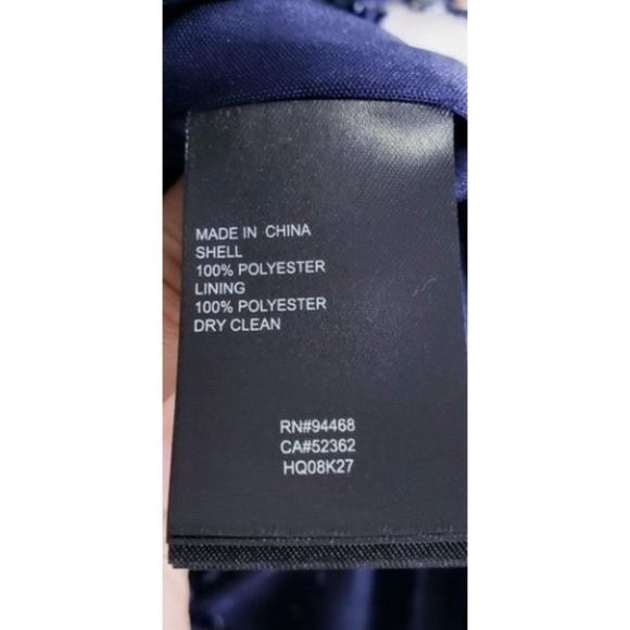 Sequin Wrap Dress Womens 2‎ XS Navy Diamond Sparkle Cocktail Mini LAUNDRY NEW - Picture 11 of 12